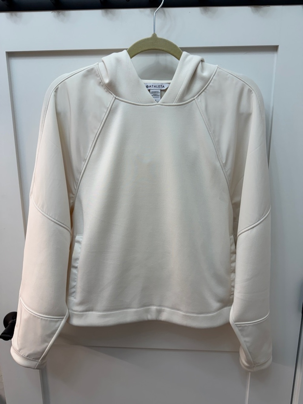 Athleta Cream Hoodie Sweatshirt M
